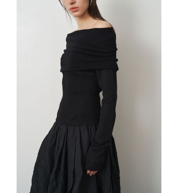 ELENDEEK「SHEER KNIT OFF SHOULDER」|ニット・セーター|