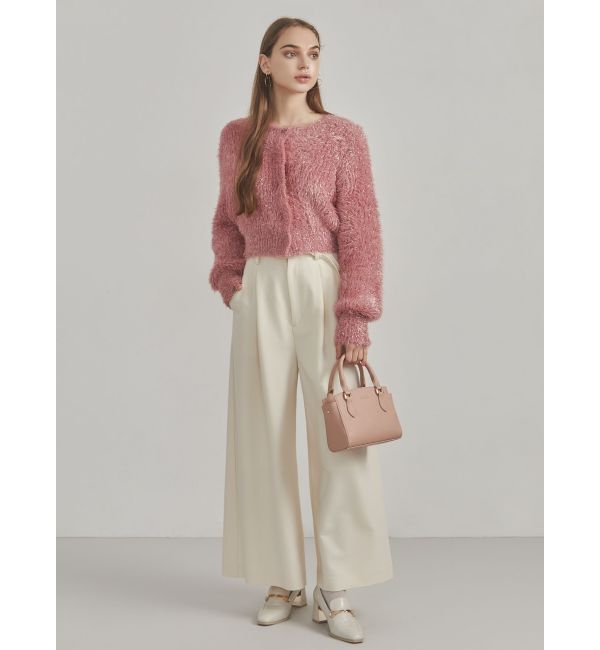 dazzlin「ハミングラメシャギーカーデニット」|カーディガン|