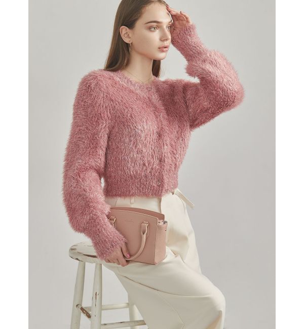 dazzlin「ハミングラメシャギーカーデニット」|カーディガン|