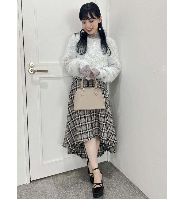 dazzlin「ハミングラメシャギーカーデニット」|カーディガン|