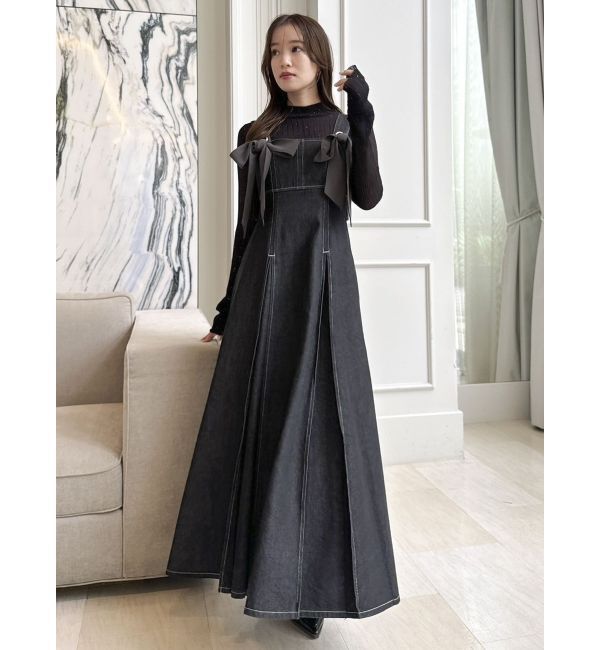 dazzlin「フロントツインリボンジャンスカ」|ワンピース|