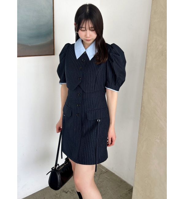 dazzlin「ジャケットライクレイヤードミニワンピース」|ワンピース|