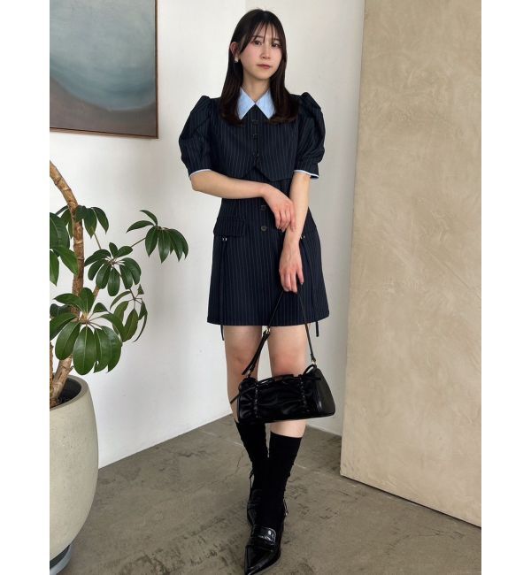 dazzlin「ジャケットライクレイヤードミニワンピース」|ワンピース|