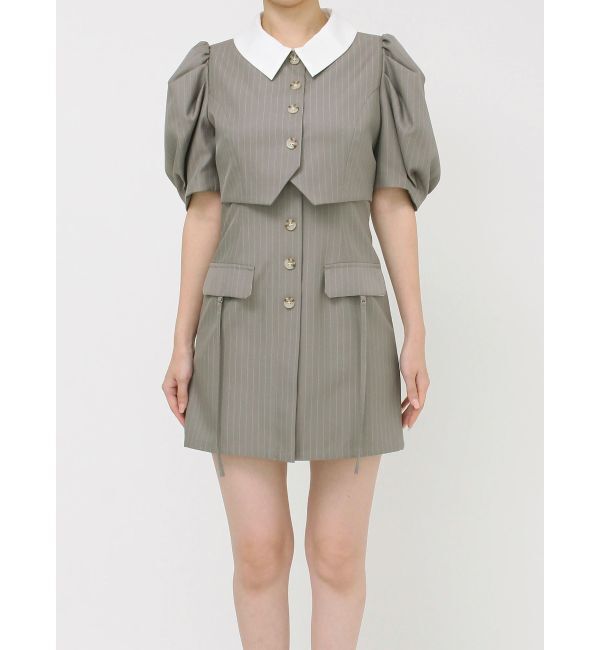 dazzlin「ジャケットライクレイヤードミニワンピース」|ワンピース|