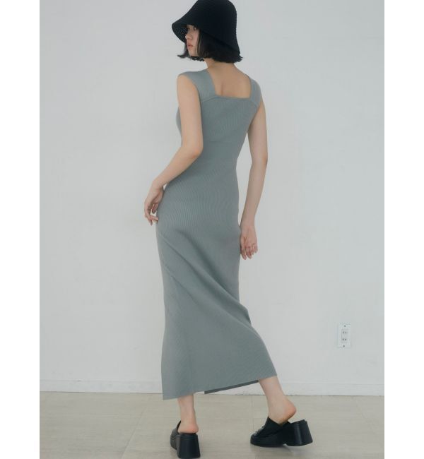 EMODA「ワイドストラップリブスリットワンピース」|ワンピース|