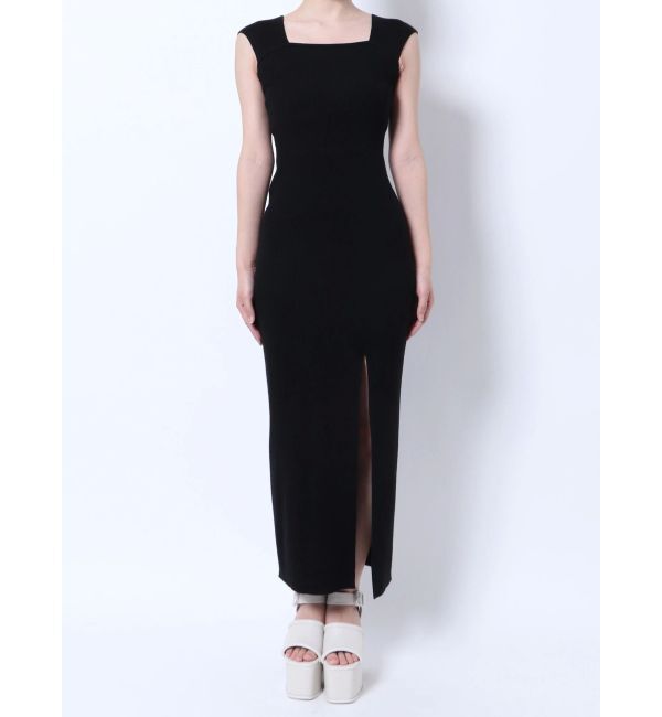 EMODA「ワイドストラップリブスリットワンピース」|ワンピース|