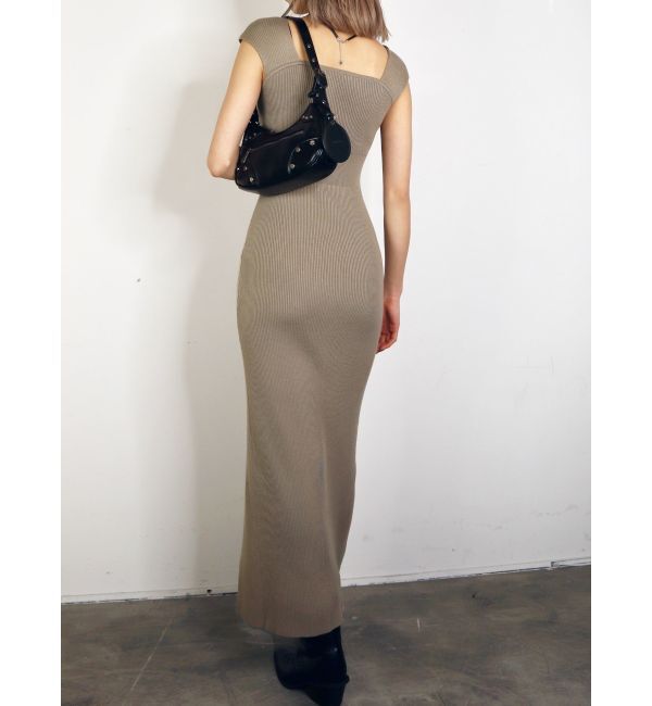 EMODA「ワイドストラップリブスリットワンピース」|ワンピース|