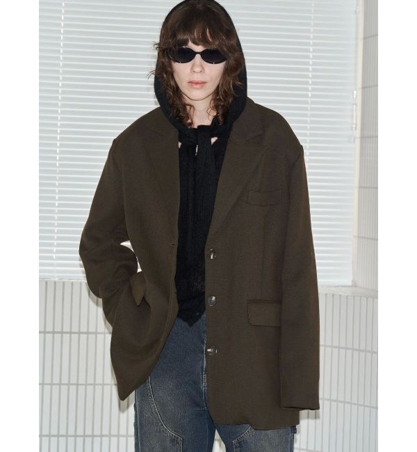EMODA「【VEQUM】BOX WIDE JACKET」|テーラードジャケット|カーキ