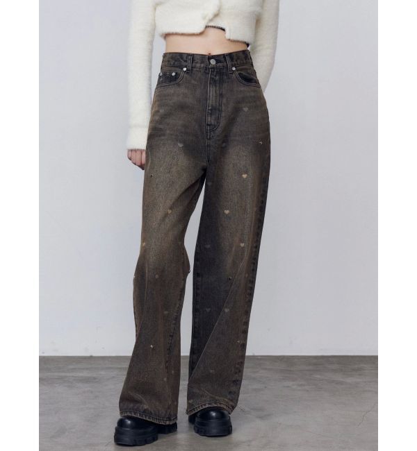 EMODA「ハートドットルーズジーンズ」|デニム|