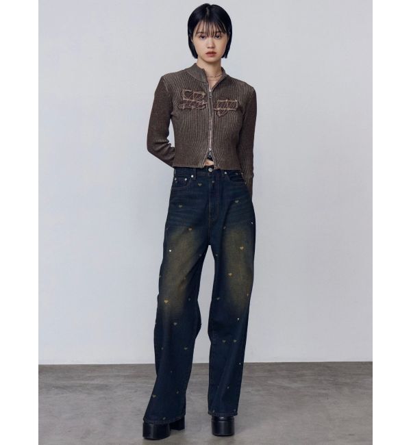 EMODA「ハートドットルーズジーンズ」|デニム|