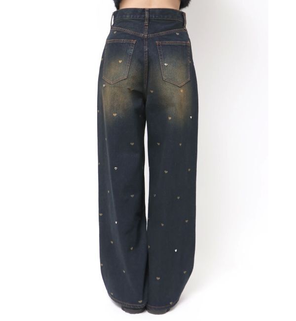 EMODA「ハートドットルーズジーンズ」|デニム|