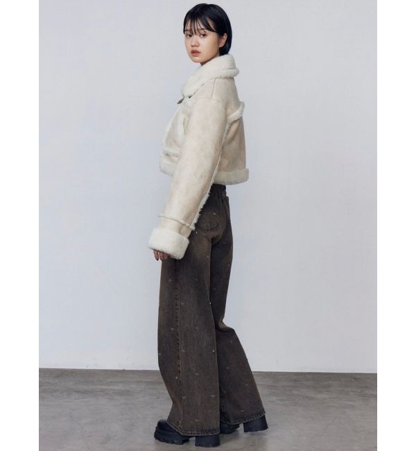 EMODA「ハートドットルーズジーンズ」|デニム|