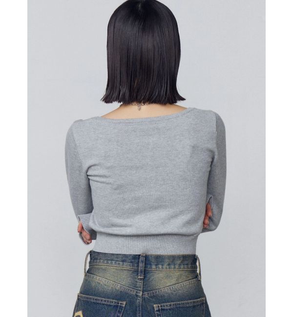 EMODA「プレートクロップニット」|ニット・セーター|