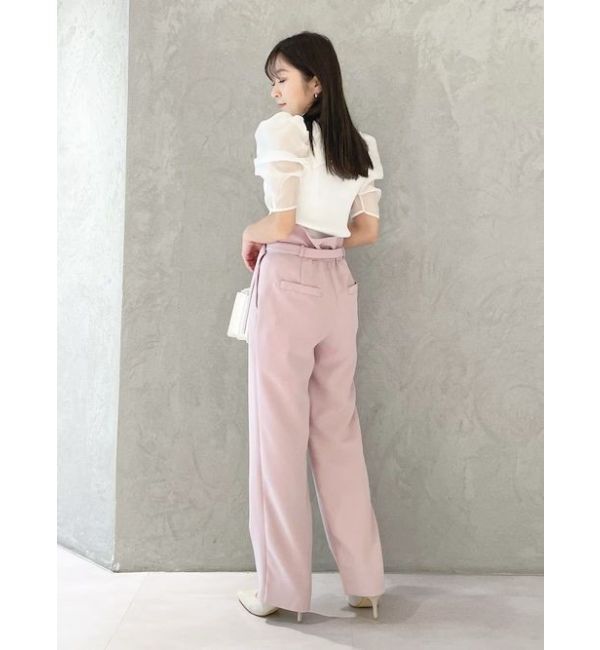 MERCURYDUO「ベルト付ハイウエストストレートパンツ」|その他|