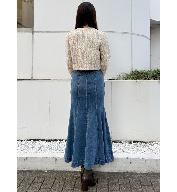 MERCURYDUO「ステッチワークデニムマーメイドスカート」|スカート|