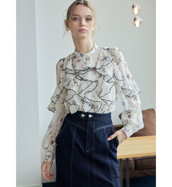 MERCURYDUO「ステッチワークデニムマーメイドスカート」|スカート|