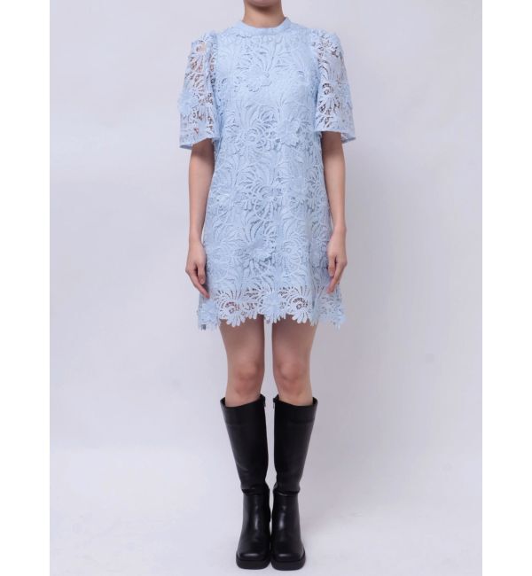 MERCURYDUO「3Dスカラップレースミニワンピース」|ワンピース|