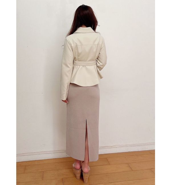 MERCURYDUO「ペプラムライダースジャケット」|ライダースジャケット|