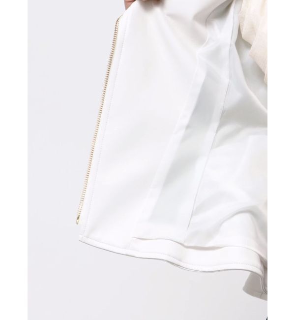 MERCURYDUO「ペプラムライダースジャケット」|ライダースジャケット|