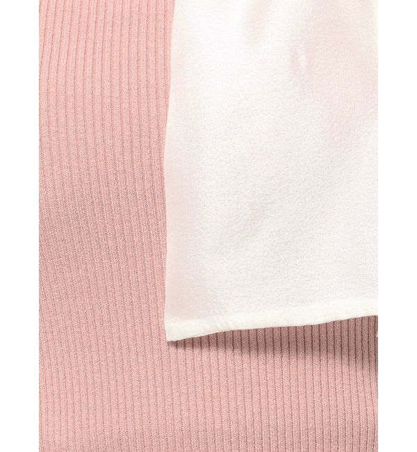 MERCURYDUO「異素材リボンカットアウトニット」|ニット・セーター|