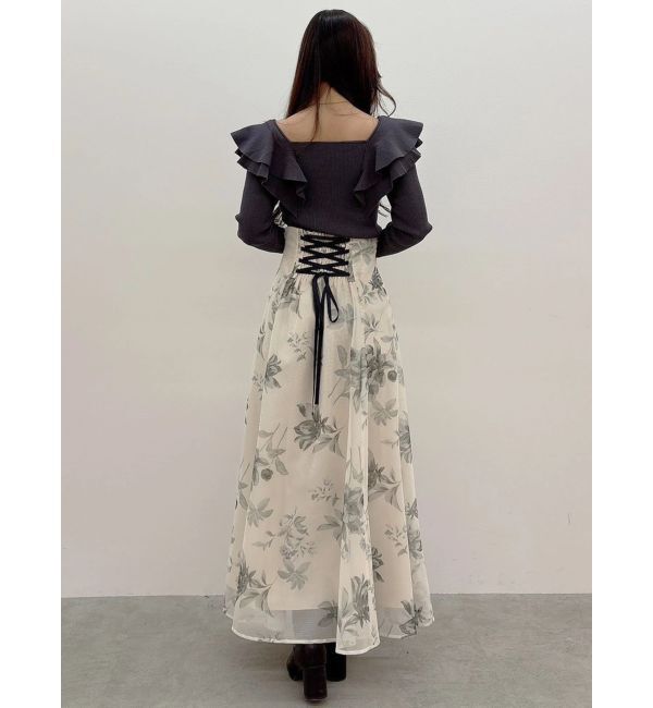 MERCURYDUO「編み変化ラッフルコンパクト」|ニット・セーター|