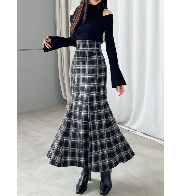 MERCURYDUO「ショルダースリットナローストラップニット」|ニット・セーター|