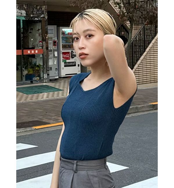 MURUA「バックオープンリブコルセットニット」|ニット・セーター|