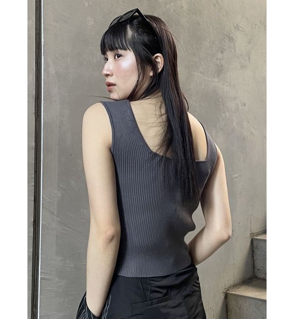 MURUA「バックオープンリブコルセットニット」|ニット・セーター|