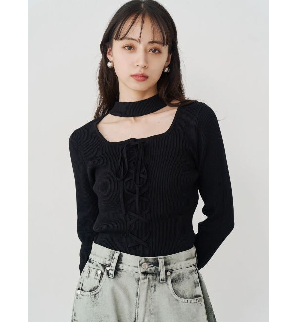 MURUA「フロントレースアップニット」|ニット・セーター|