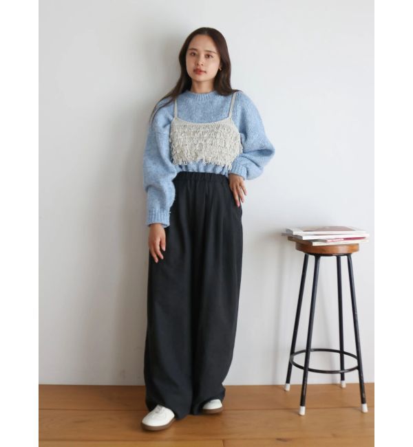 Ungrid「ラメコンビフリンジニットビスチェ」|ニット・セーター|