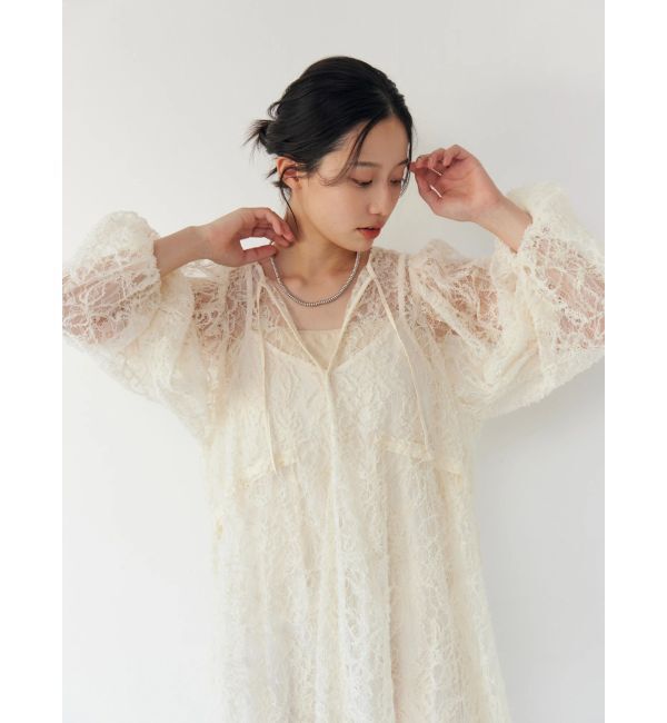 Ungrid「起毛レースワンピース」|ワンピース|