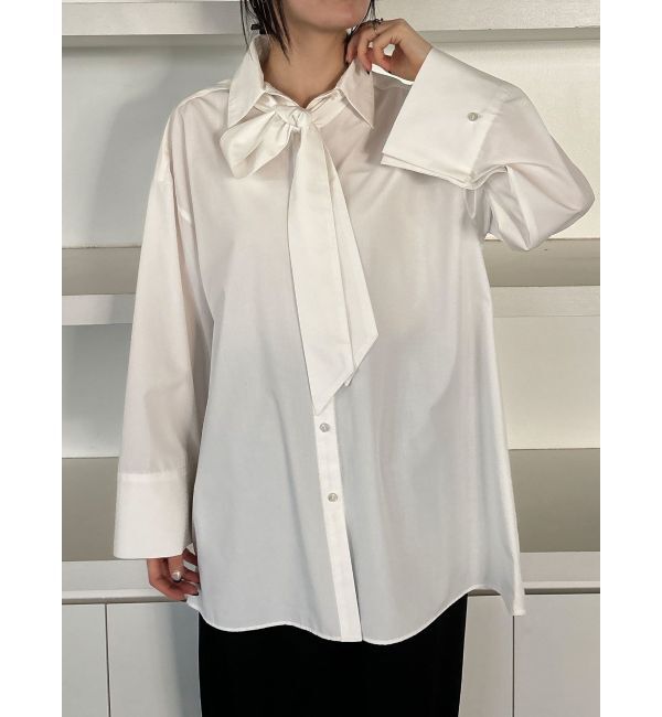 LAGUNAMOON「【柳橋唯コラボ】ワイドスリーブタイネックシャツ」|シャツ・ブラウス|