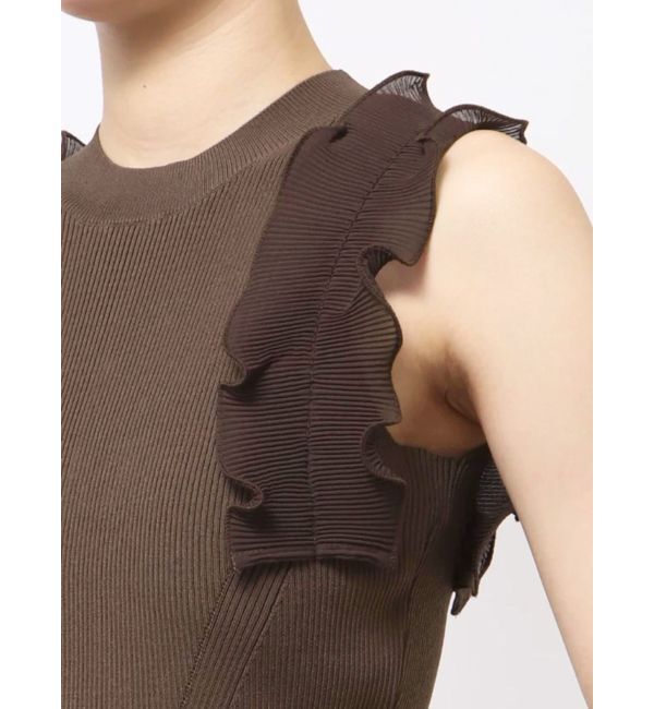 LAGUNAMOON「プリーツフリルニットプルオーバー」|ニット・セーター|