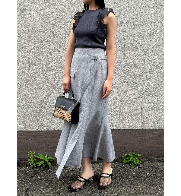 LAGUNAMOON「プリーツフリルニットプルオーバー」|ニット・セーター|