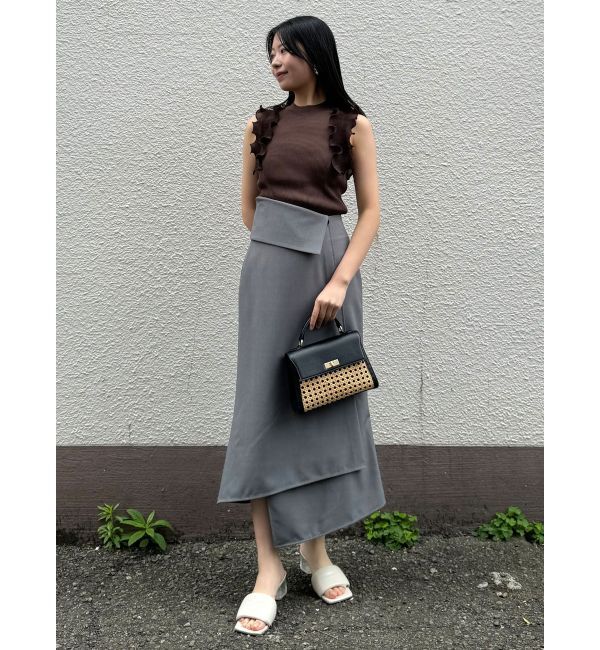 LAGUNAMOON「プリーツフリルニットプルオーバー」|ニット・セーター|