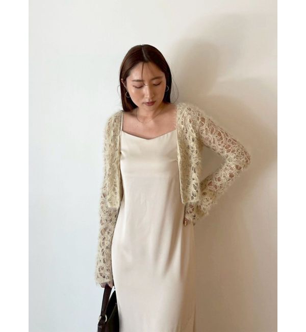 LAGUNAMOON「シャギーニットカーデセットキャミワンピース」|ワンピース|
