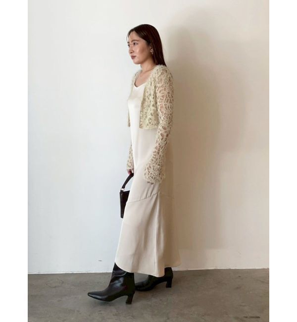LAGUNAMOON「シャギーニットカーデセットキャミワンピース」|ワンピース|