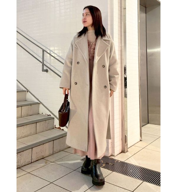 LAGUNAMOON「ラメフェザーカーデセットニットワンピース」|ワンピース|