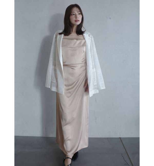 LAGUNAMOON「タイルパターンレースダブルジャケット」|テーラードジャケット|