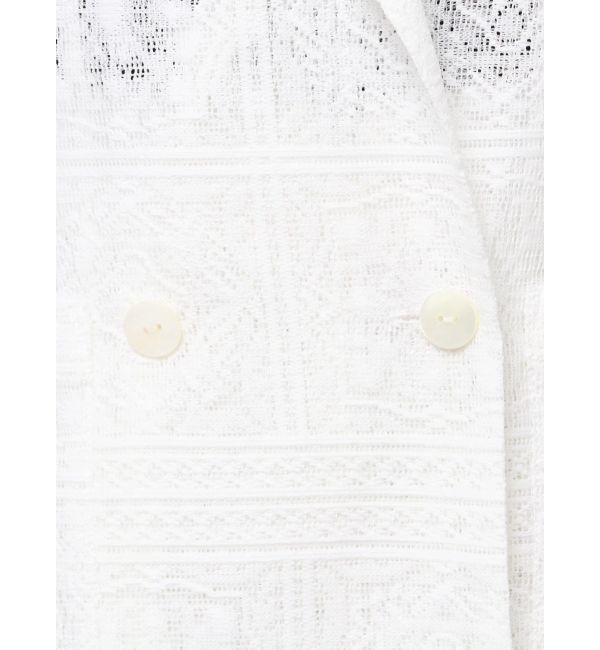 LAGUNAMOON「タイルパターンレースダブルジャケット」|テーラードジャケット|