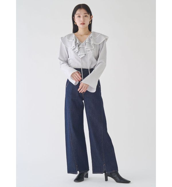 LAGUNAMOON「ラッフルパイピングブラウス」|シャツ・ブラウス|