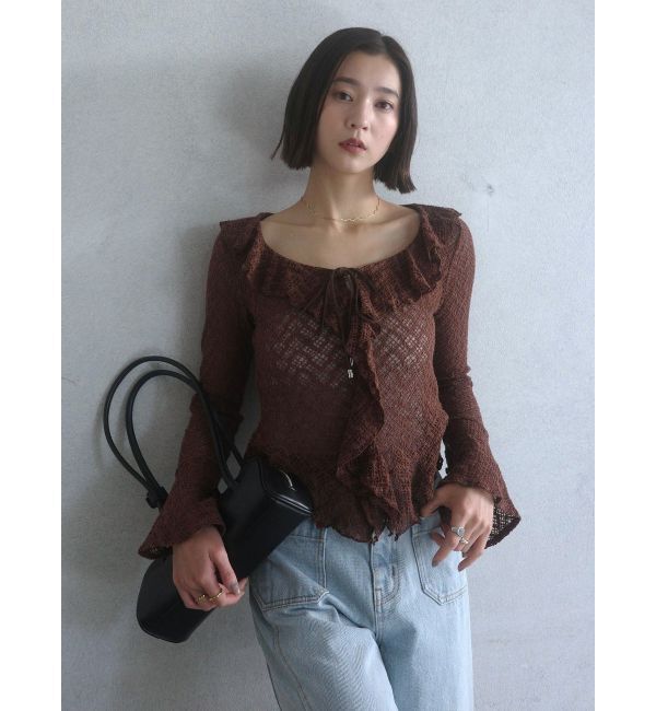 LAGUNAMOON「レースフリルデザインシャツ」|シャツ・ブラウス|