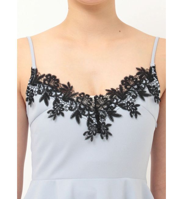 LAGUNAMOON「レースネックペプラムキャミソール」|キャミソール|