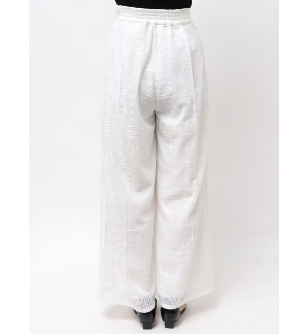LAGUNAMOON「タイルパターンレースワイドパンツ」|その他|