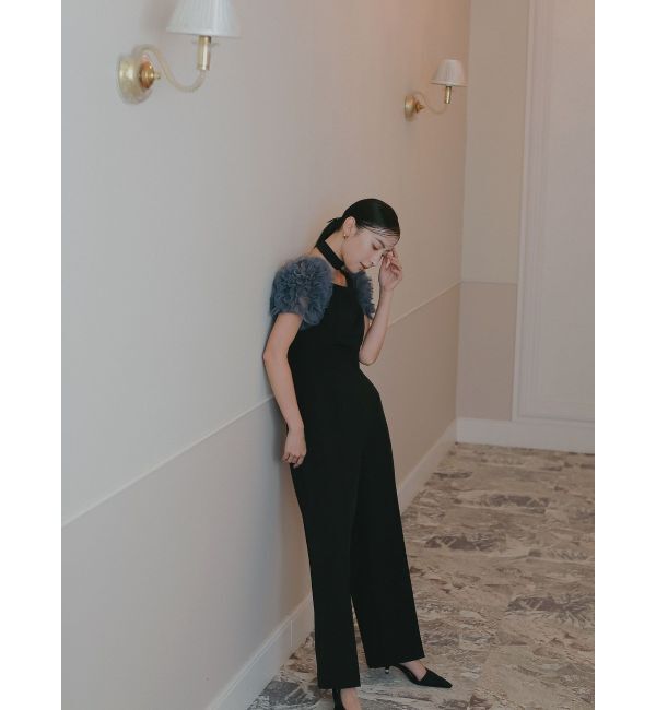 LAGUNAMOON「【ソンイさんコラボ】LADYチュールショルダーパンツドレス」|ドレス|