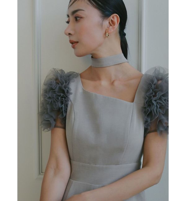 LAGUNAMOON「【ソンイさんコラボ】LADYチュールショルダーパンツドレス」|ドレス|