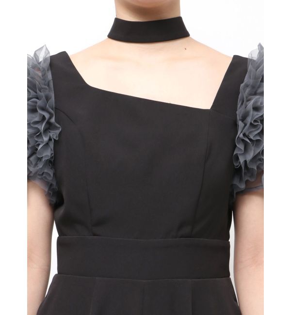 LAGUNAMOON「【ソンイさんコラボ】LADYチュールショルダーパンツドレス」|ドレス|