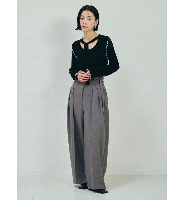 LAGUNAMOON「アシメデザインベルトタックパンツ」|その他|