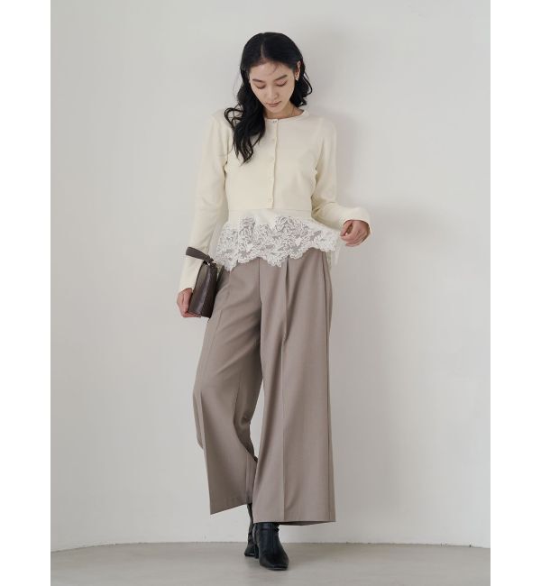 LAGUNAMOON「レースペプラムニットアンサンブル」|ニット・セーター|