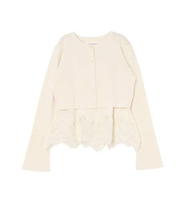 LAGUNAMOON「レースペプラムニットアンサンブル」|ニット・セーター|